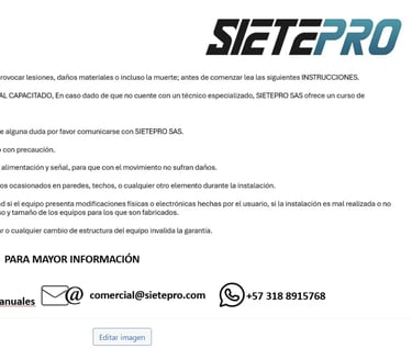 Manual de Advertencia SIETEPRO