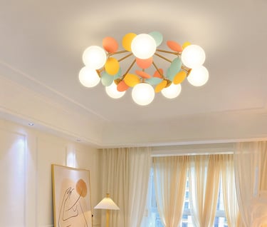 MNK-PDN03-4/6/8 macron stained glass children's room ceiling lamp
