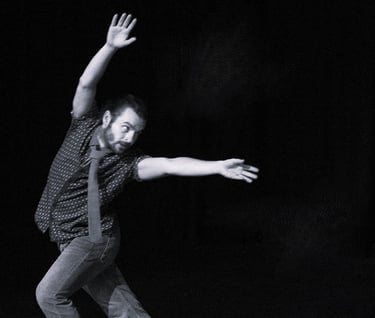 3rd stage Dancer Luke Antysz in a jazz style dance pose