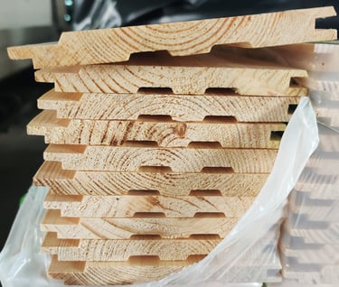 a stack of wood logs stacked on top of each other