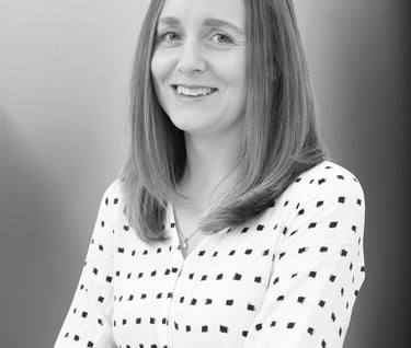 Black and white headshot Stephanie May 