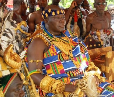 Ashanti King dressing traditional during the Akwasidae Festival in Ghana