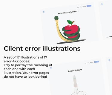Error code illustrations