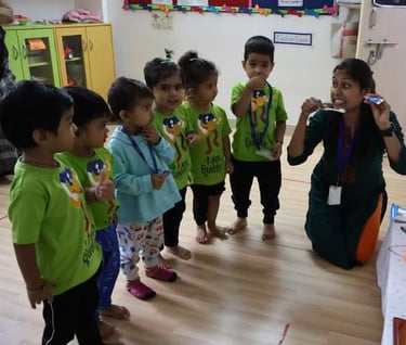 Teacher-Demonstrates-Daily-Habits