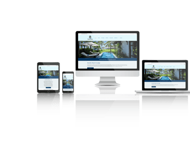 a desktop computer monitor, laptop, and cell phone