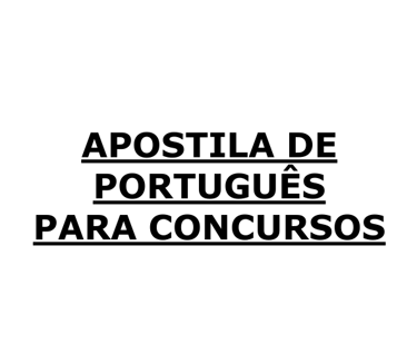 Apostila de Português para Concursos