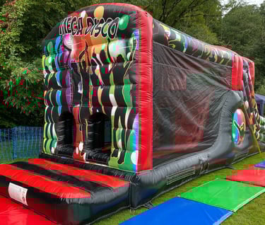 Adult Bouncy Castle Hire Plymouth - Disco Fun Run