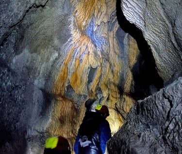 Grotte di Onferno, stalagmiti, entroterra romagnolo