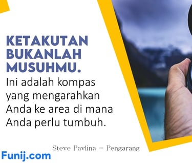 Ketakutan bukan musuhmu. Ini adalah kompas yang mengarahkan Anda ke area di mana Anda perlu tumbuh