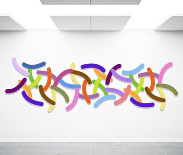 colourful wall sculpture