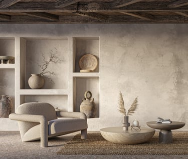 Wabi Sabi Paper Mache Interior Desin