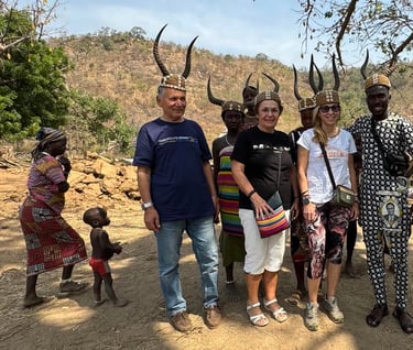 Tourists Visiting the Traditional Koutammakou Village in Togo