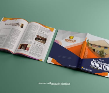 a magazine article spread and cover design