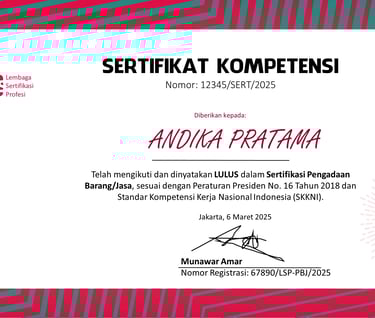 Sertifikasi Pengadaan Jasa untuk Pemula