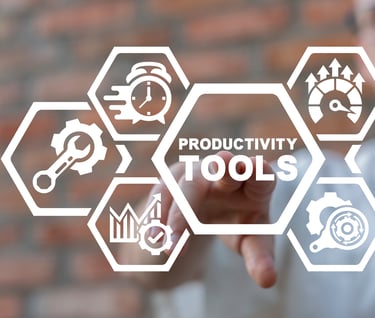 Icons with words Productivity Tools