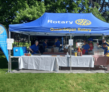 Queanbeyan club members preparing to serve the public at the Best of British car show