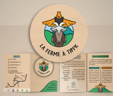Identité visuelle La Ferme à Tipi'k