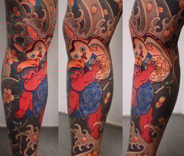 sakura tattoo sleeve germany artist japanese kintaro