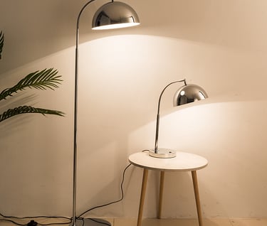 MNK-FL177 Chrome color round and simple design floor lamp