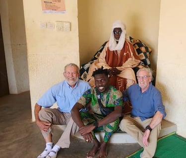 American Tourists Visiting A Paramount King in Ivory Coast