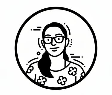 drawing of a woman wearing glasses