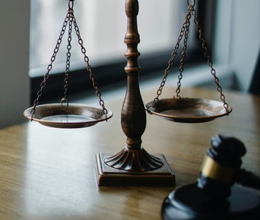 legal scales and gavel.  Attorneys