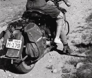 Credit: Maria Chabot. Georgia O'Keefe Hitching a Ride to Abiquiu. 1944 Georgia O'Keefe Museum.