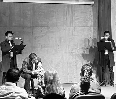 Homenaje a Mario Benedetti. Casa Cemefi; Fermín Martínez, Hector Muñoz, Ángel Noé, José Alfaro