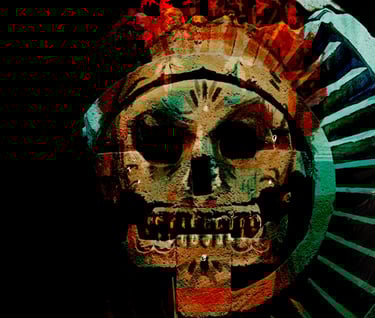 Digital collage - Day of the Dead selfie