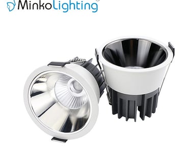 chrome led spotlight with black color led downlight cob version