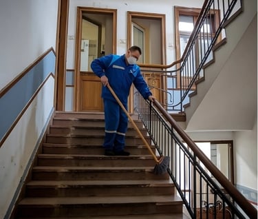 Zametanie a umývanie schodísk a podláh