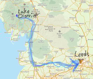 Travel from Lake District to Leeds