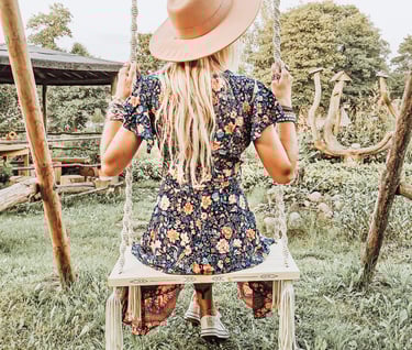 boho style chic on macrame boho swings