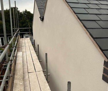 side of house rendered by franklins plastering