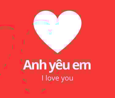 un coeur sur un fond rouge avec la phrase je t'aime en vietnamien