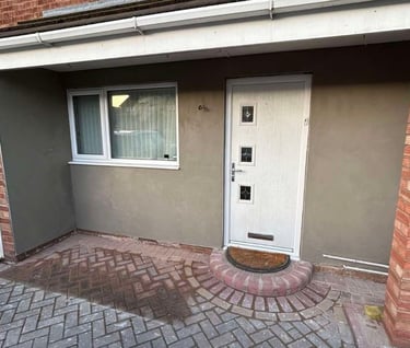 front porch rendered by franklins plastering company
