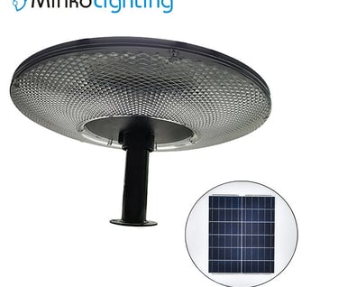 MNK-WL19 led solar pillar light with transparent optical lampshade round solar light
