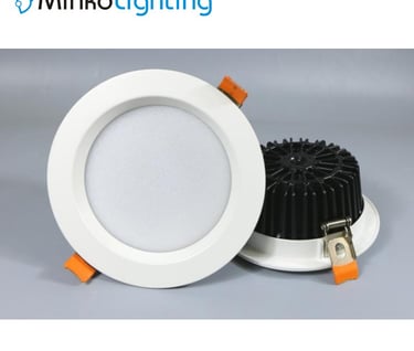 MNK-S2 recessed led smd downlight white framework with black heat sink