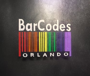 BarCodes - Orlando bar painted on a wall