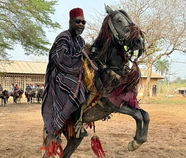 A Horse man Sitting on the Horse during the Gaani Festival in Nikki Benin