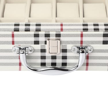 Fonsie watch box white check glass 