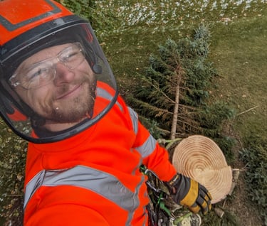 Ben takes a selfie during a spur removal