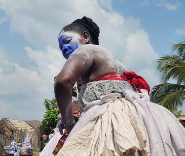 Ganbada Adept's Dancing during the Voodoo Festival in Benin