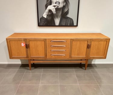 G Plan teak sideboard from the 1960s, beautifully restored, perfect for Mid-Century Modern interiors.