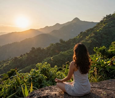 Nature integrating Yoga, Meditation for uplifting soul