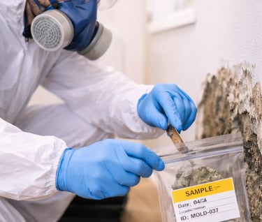 mold sample collection safely at home