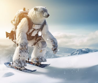 Snowboard and ski longer and harder with the Againer exoskeleton hydraulic support system.