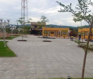 Praça com placa ecodreno
