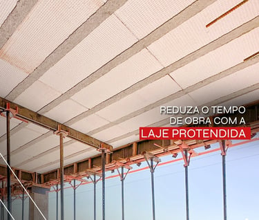 Laje protendida montada