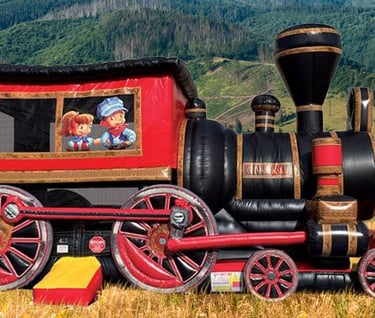 train bounce house rentals
